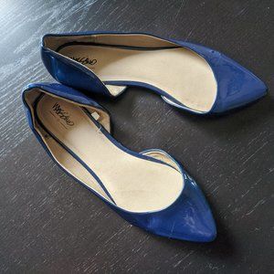 Mossimo Metallic Blue Flats (LIKE NEW)